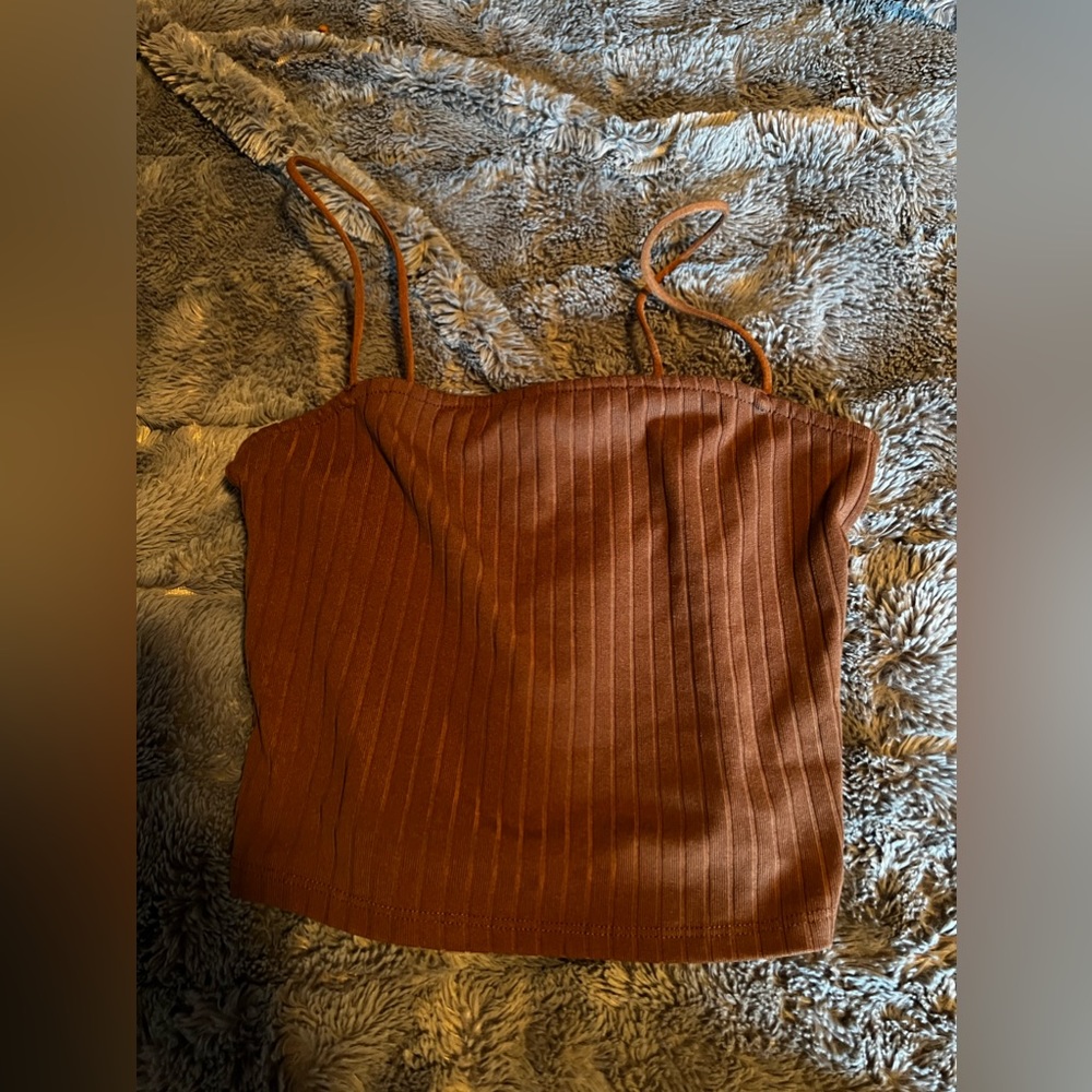 Brown Spaghetti, Strap Tank Top